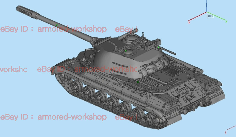 3D Printed 1/72 S a 268 Engineering V-type tank Unpainted