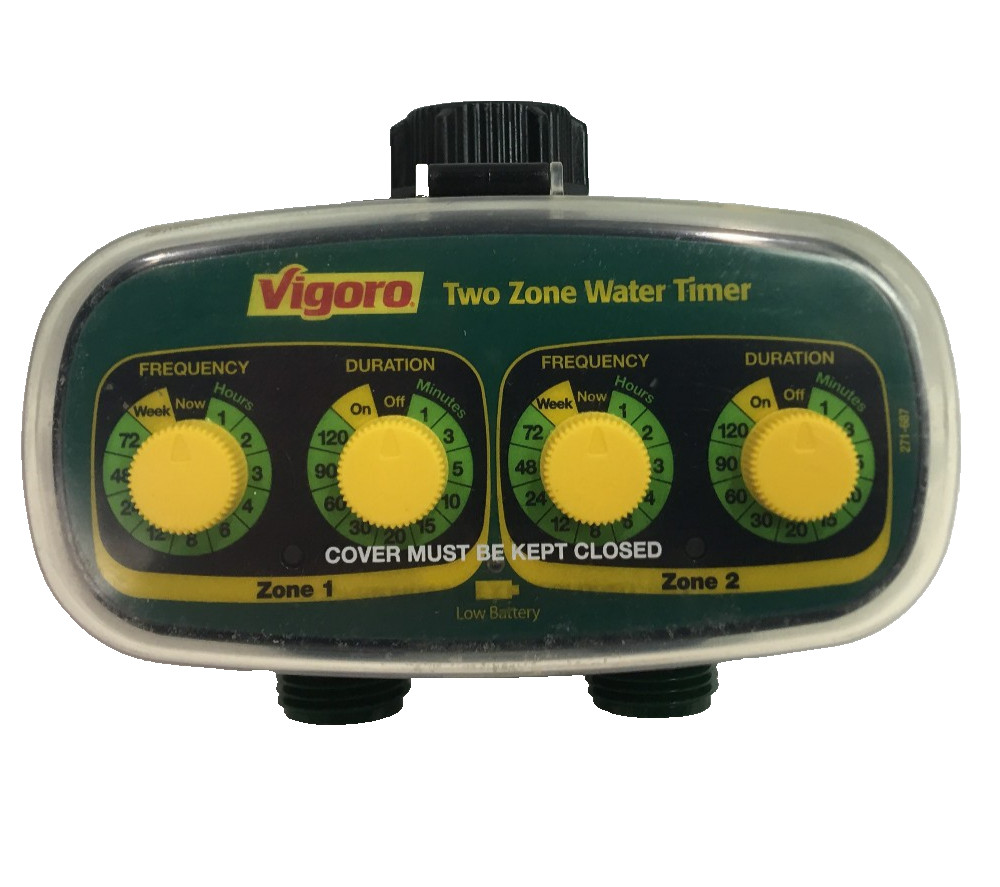 Vigoro Two-Zone Water Timer Model 271-687 Easy to Program
