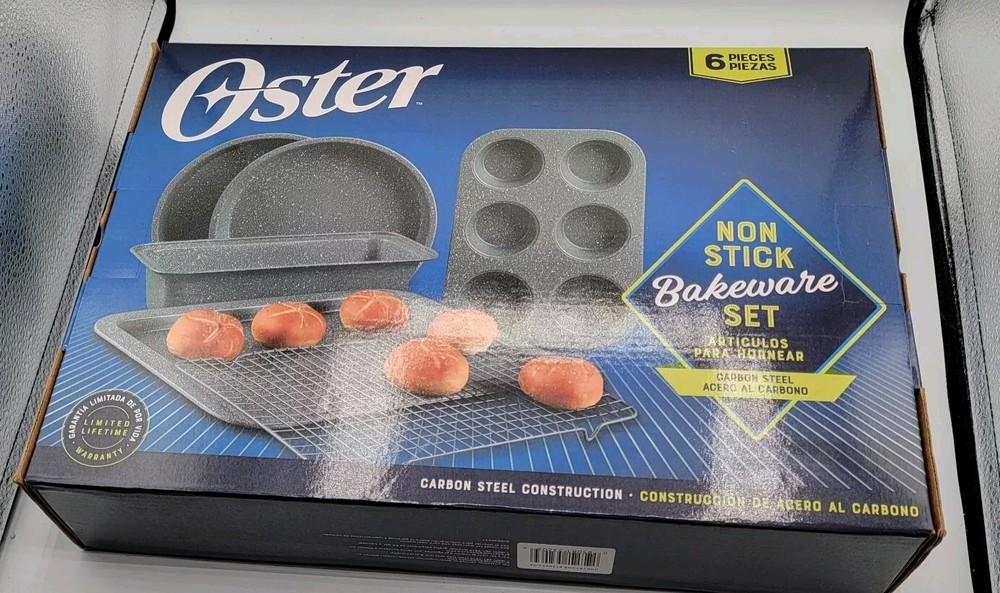 Oster 6 Piece Non Stick Bakeware Set. New In Box.
