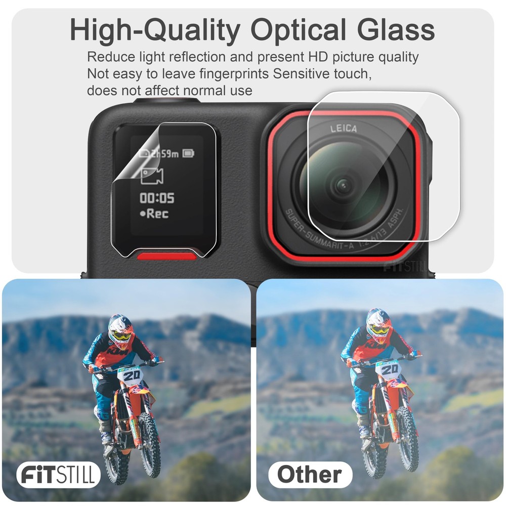 FiTSTILL 9PCS Lens&LCD Screen Protector for Insta 360 Ace Pro2,Tempered...