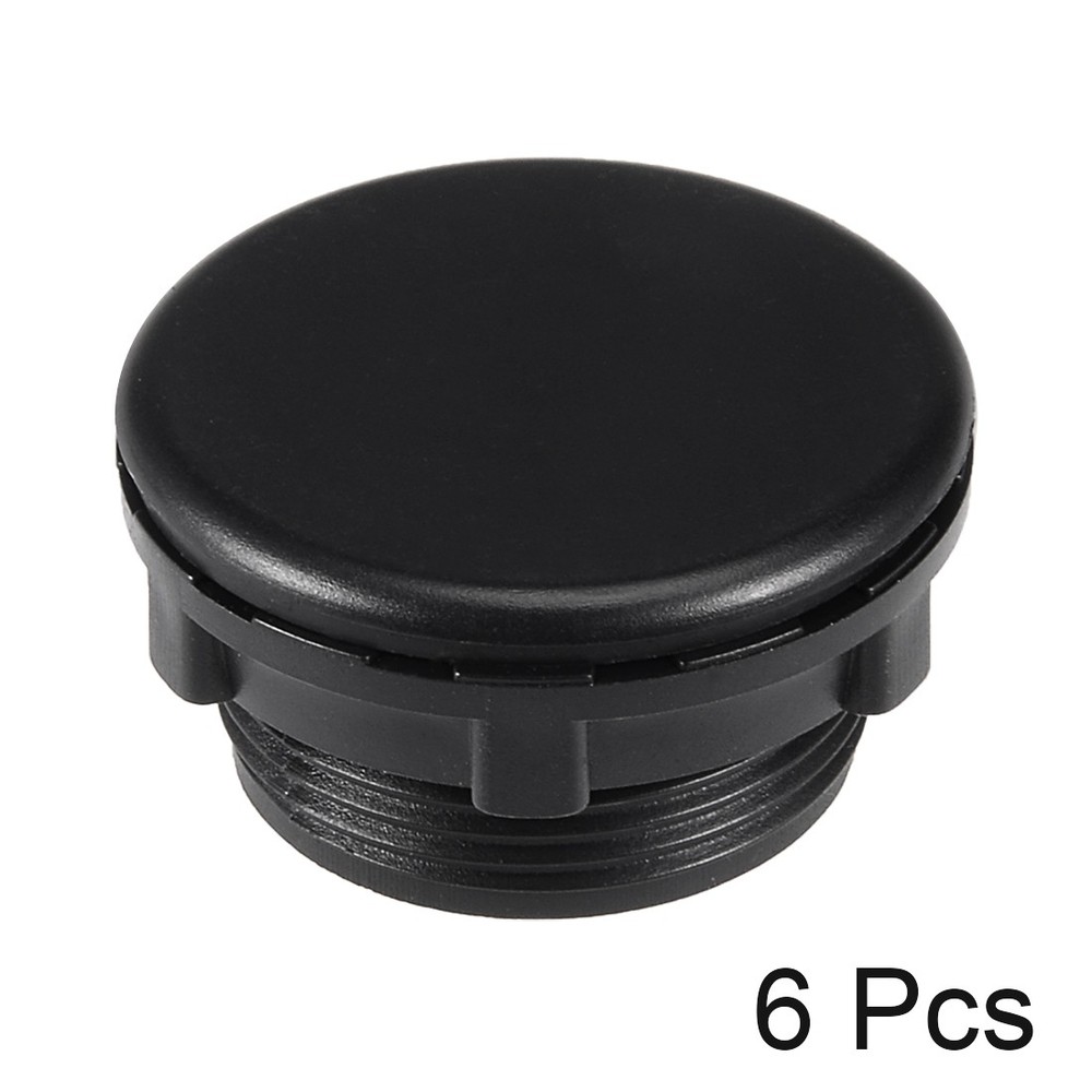 6 Pack 30mm Black Plastic Push Button Switch Hole Panel Plugs