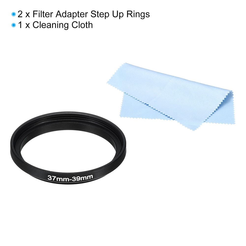 37mm-39mm Step Up Ring Camera Lens Filter Adapter Ring Filter with Cloth