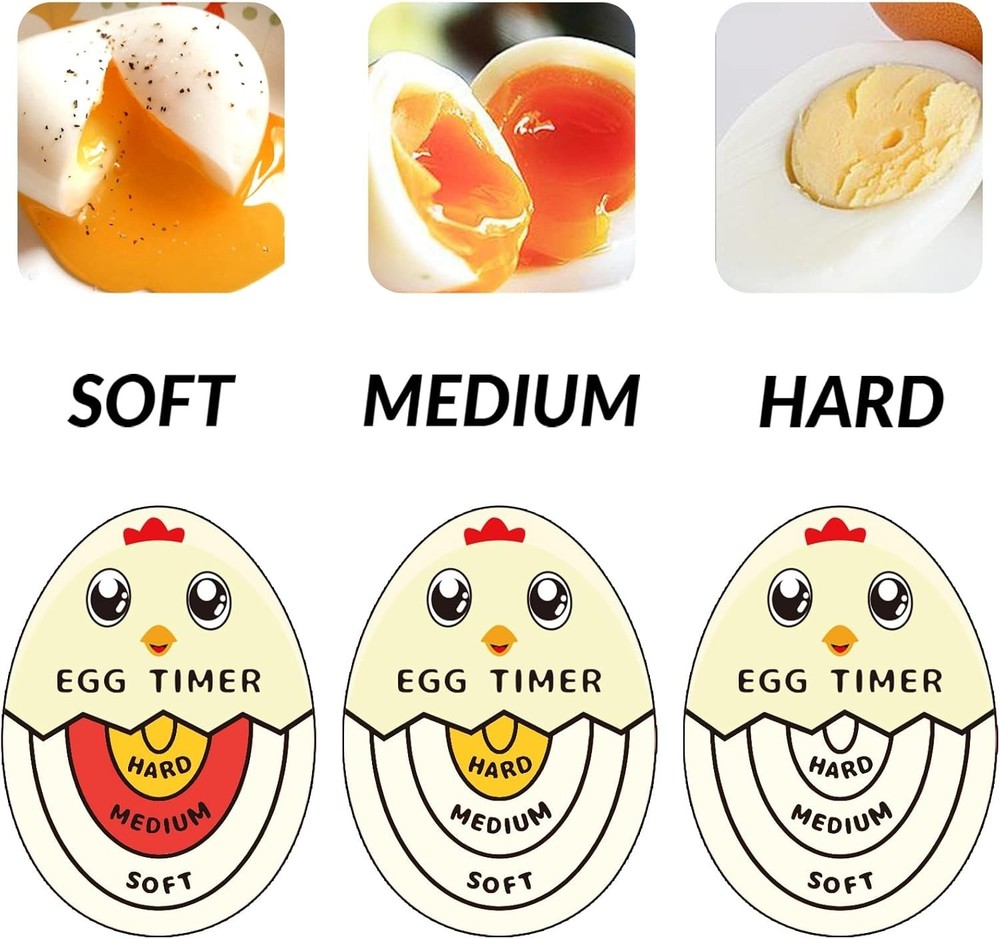 BPA-Free Tricolor Egg Timer for Precise Soft/Hard Boiled Eggs – Fun Kitchen Tool