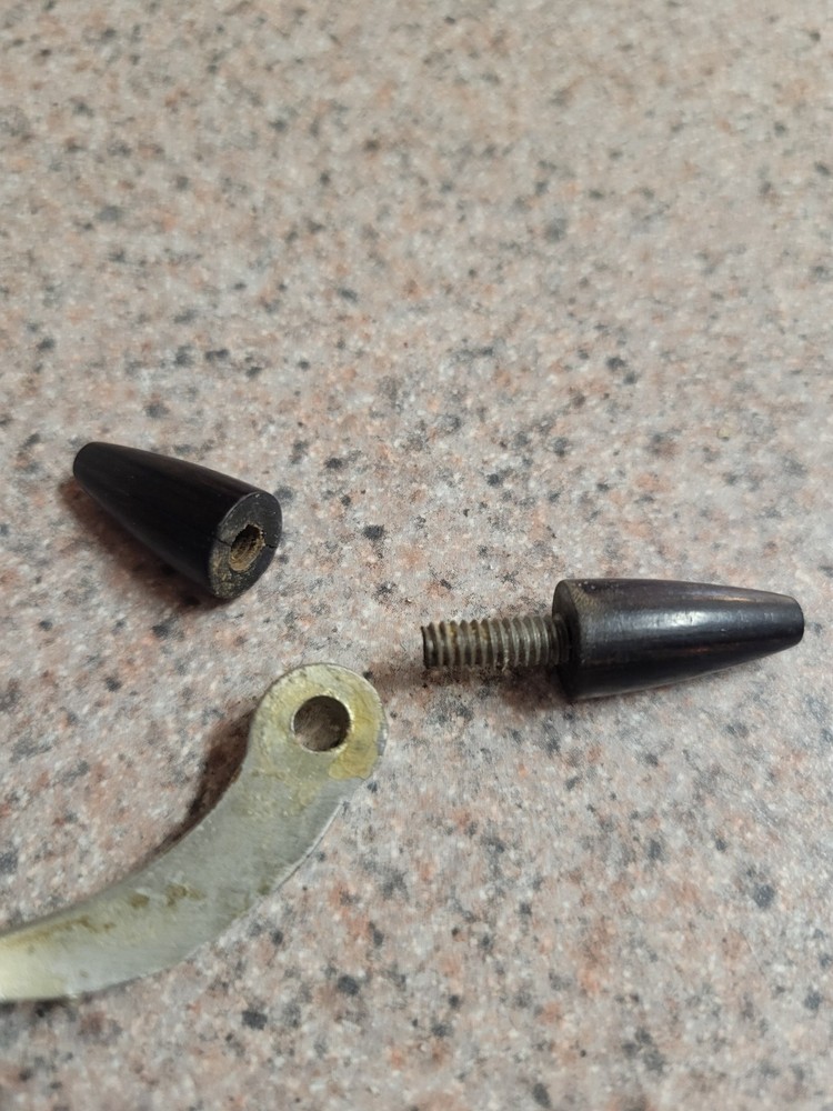 nickel mid century modern drawer pull/handle