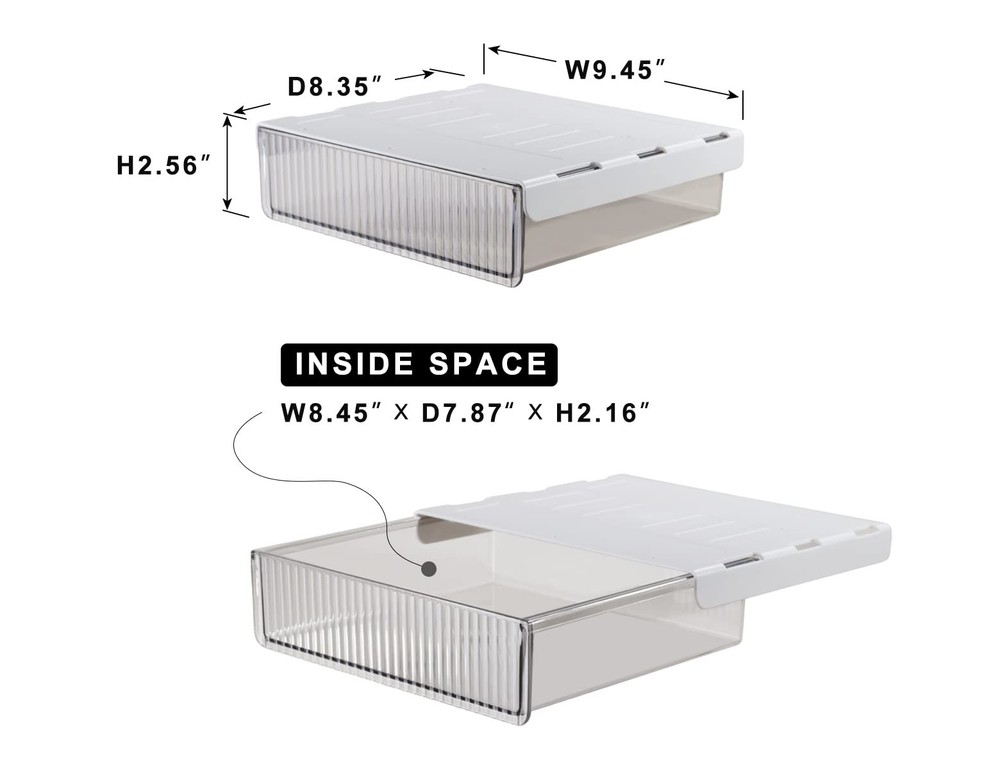 Under Desk Drawers for Organization, Pull Slide out Drawer Underneath Table W...