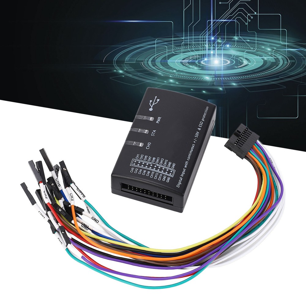 Logic Analyzer 100M Sampling Rate Compact USB Logic Analyzer Tool Supply Part