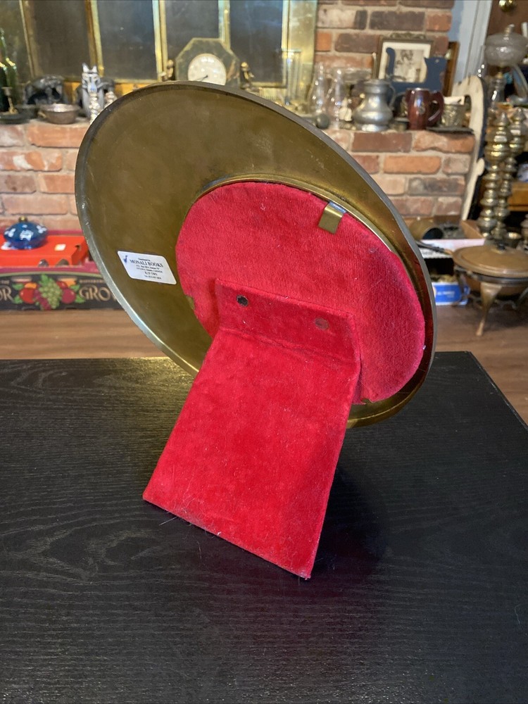 Vintage Middle Eastern Brass Mirror With Islamic Arabic Script