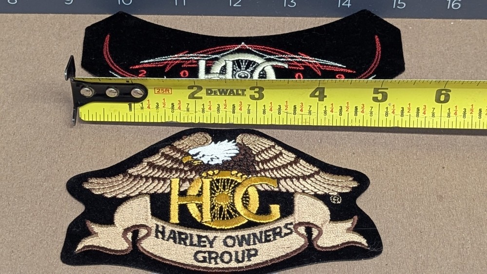 Harley-Davidson H.O.G. Eagle & Rocker Patch Set (2000s)