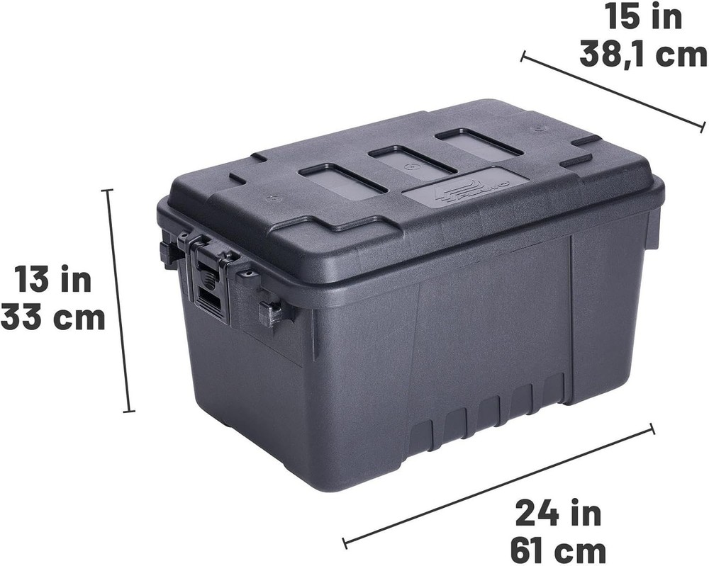 High-Impact Charcoal Storage Trunks - Modern Design for Efficient Organization