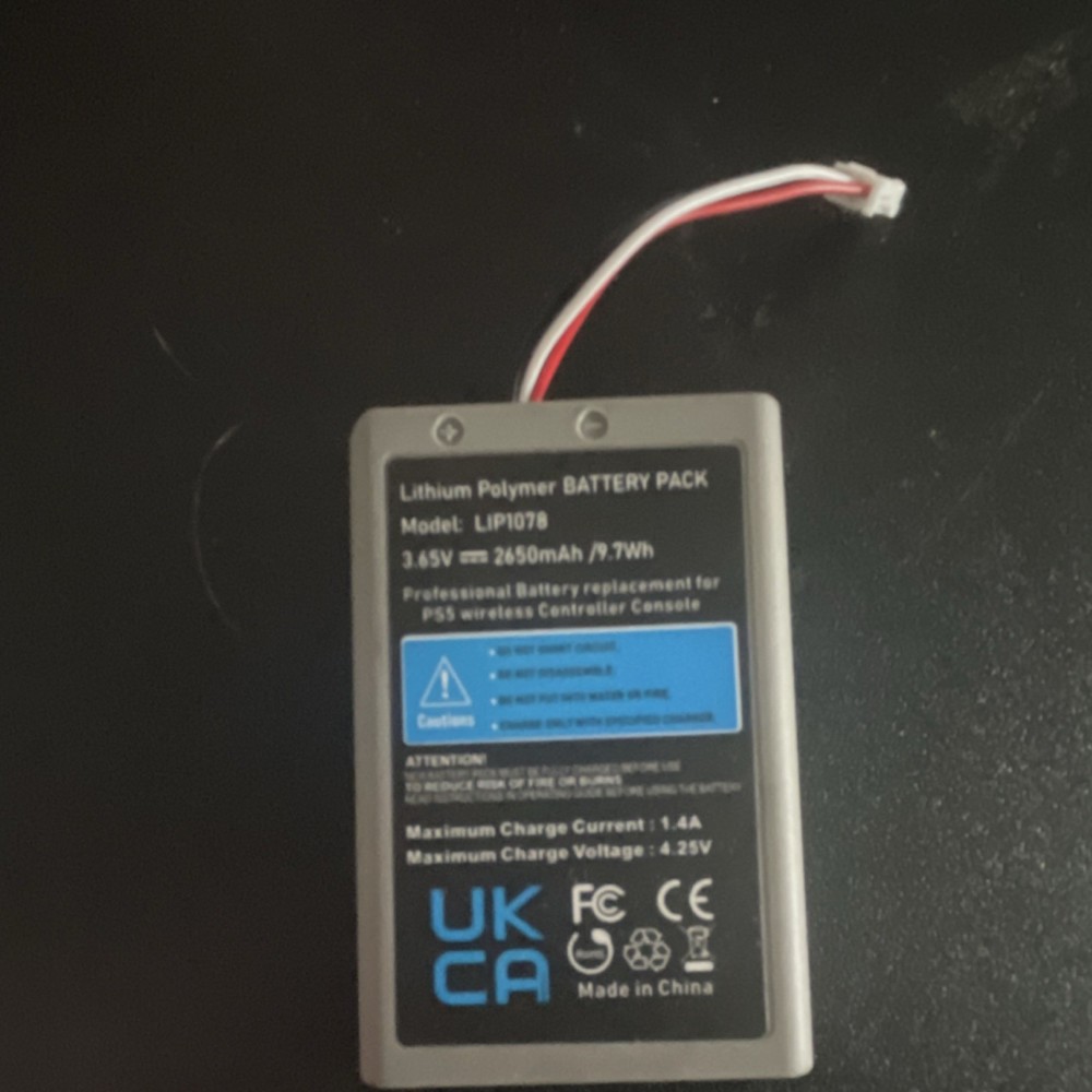 Internal Battery Pack Replacement LIP1078 for PS5 Wireless Controller 2650mAh