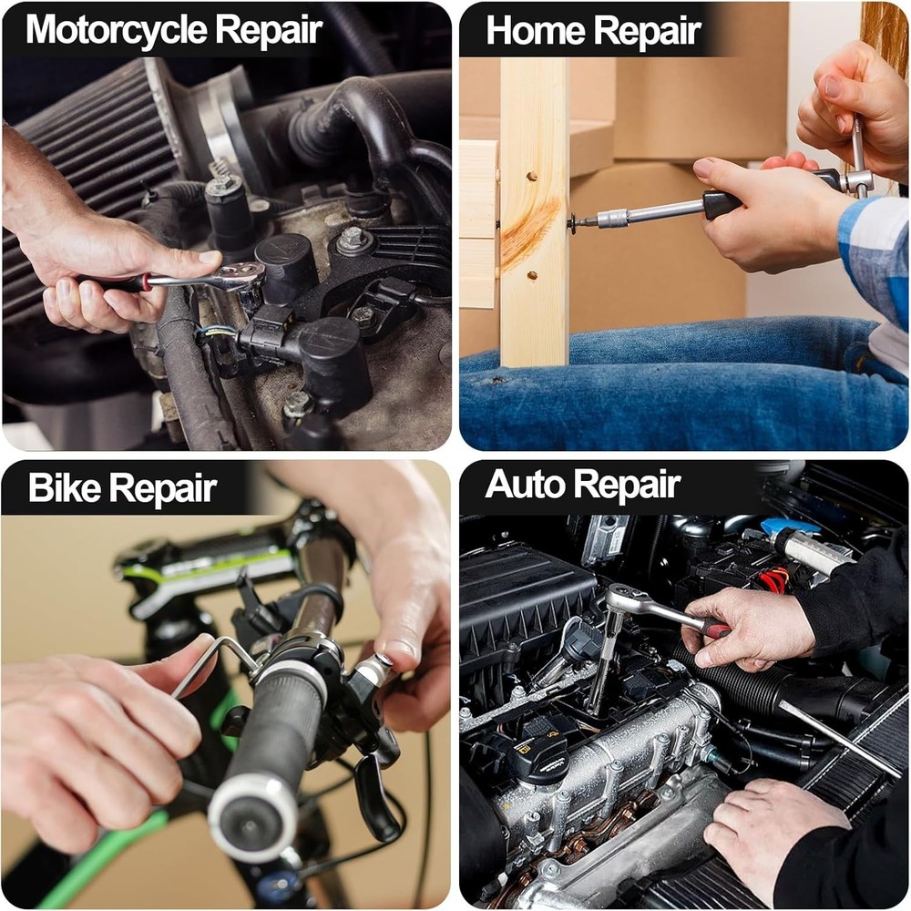 Stunning 46-Piece Chrome Vanadium 1/4