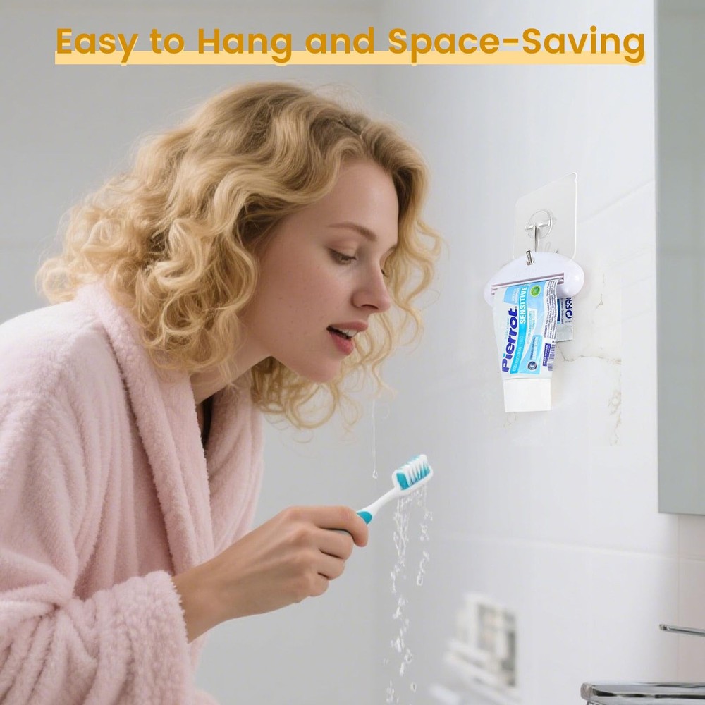 4PCS Toothpaste Squeezer, Hanging Tube Squeezer Tool Multicolor Tubular Paste...