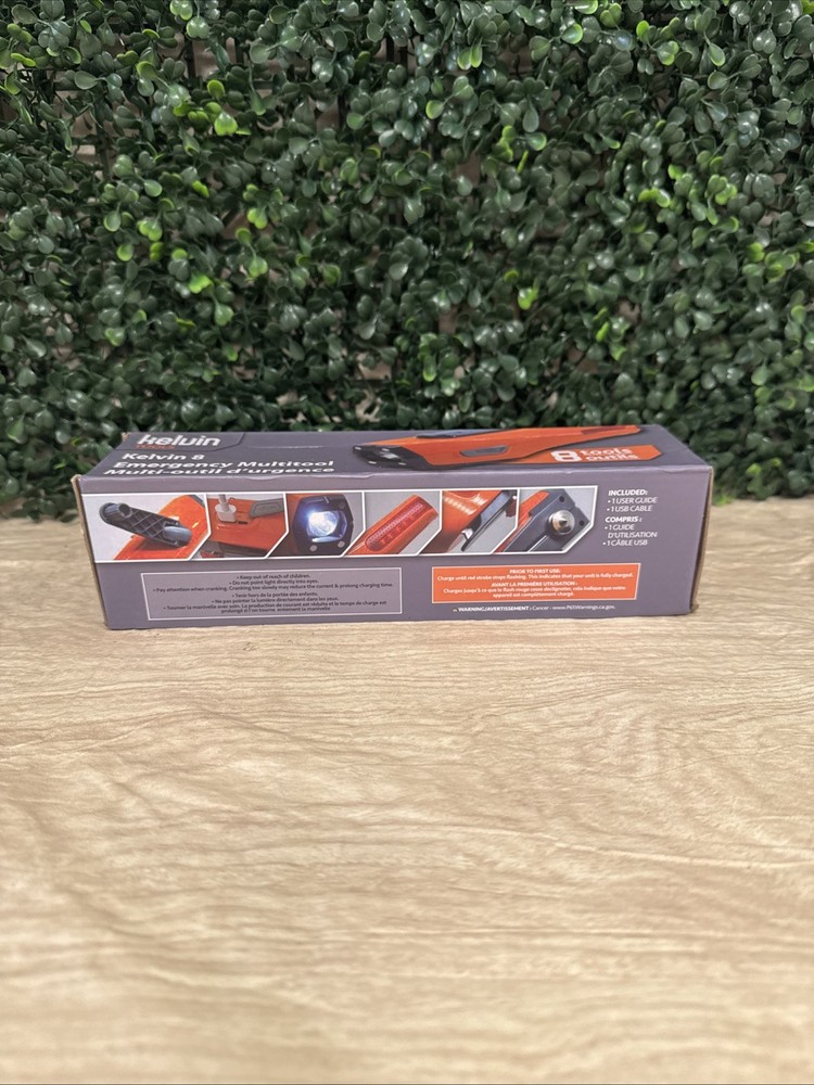 Kelvin Tools Automotive Emergency Multitool 8 Tools Total Orange