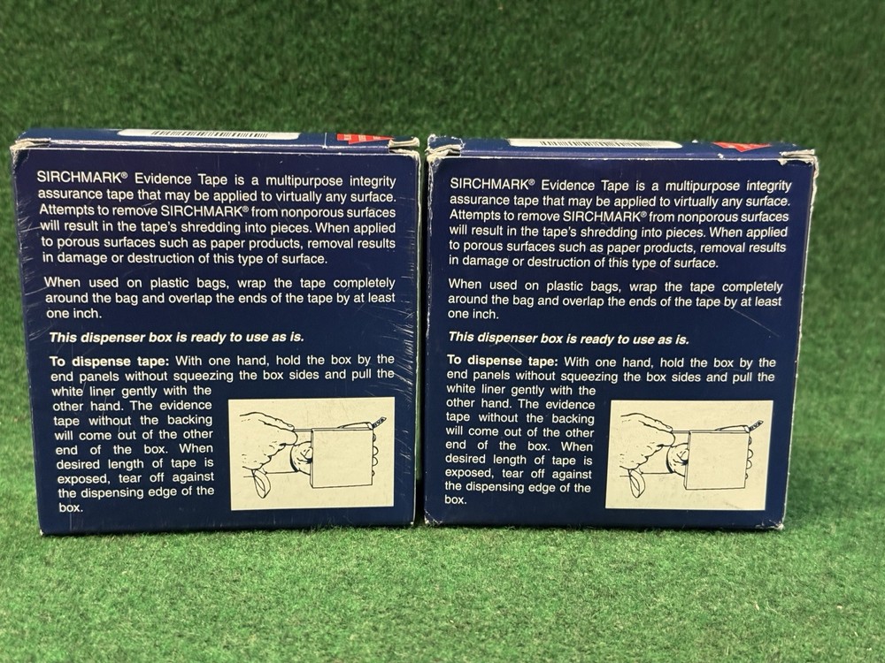 (2) Sirchie BLUE Sirchmark Evidence Integrity Tape SM2000B2 Rolls