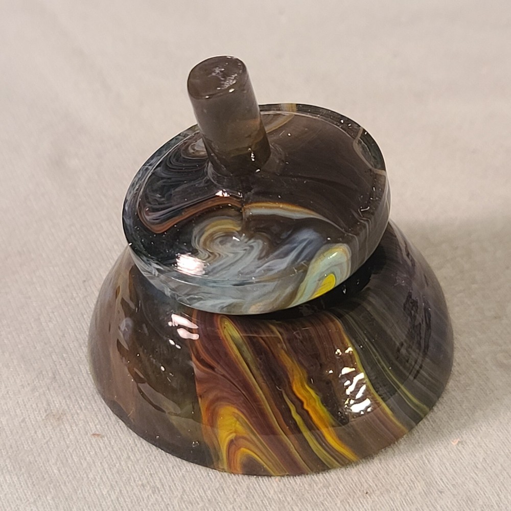 ANDY DAVIS, Glass Art Spinning Top & Base, Encore Run (?), #263D