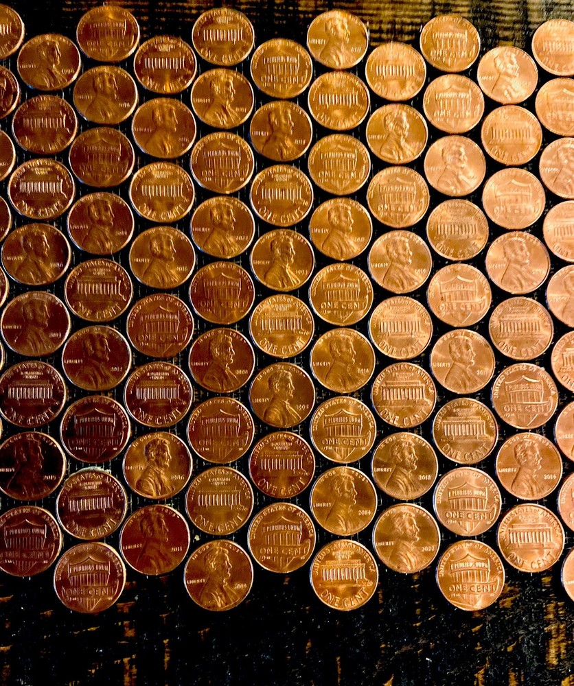 Penny Tile Interlocking Copper Sheet Round 9x7 Mosaic Kitchen Backsplash Tile