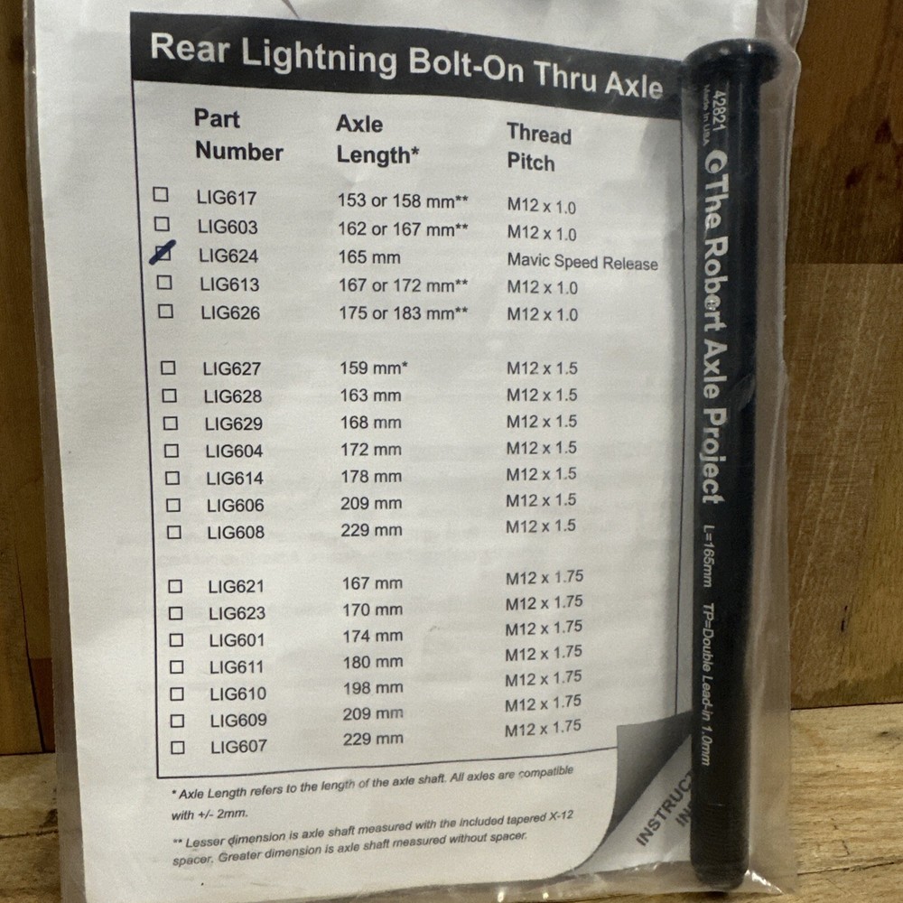 Robert Axle Project LIG624