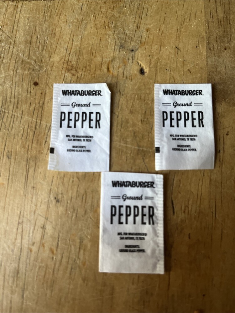 Sell Nothing 3 Whataburger Empty Pepper Packets
