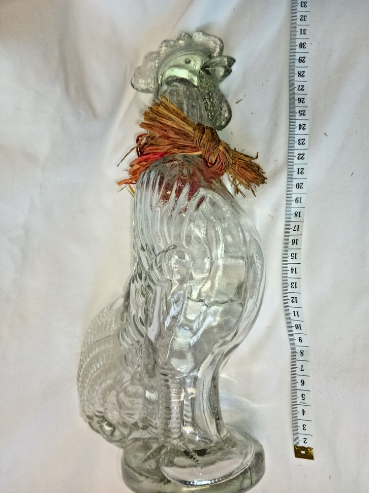 Vintage glass cockerel decanter [SF]