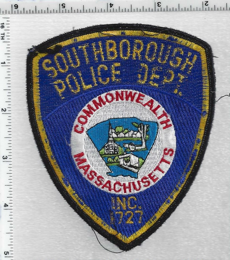 Southborough Police (Massachusetts) 1st Issue Uniform Take-Off Shoulder Patch