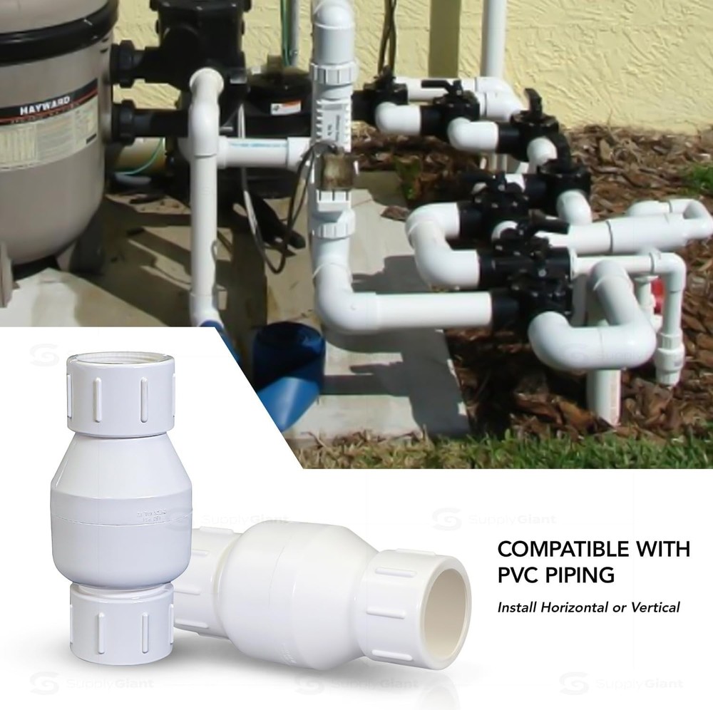 Durable 1-1/2'' Inline Check Valve - Prevent Backflow With Safety Assurance