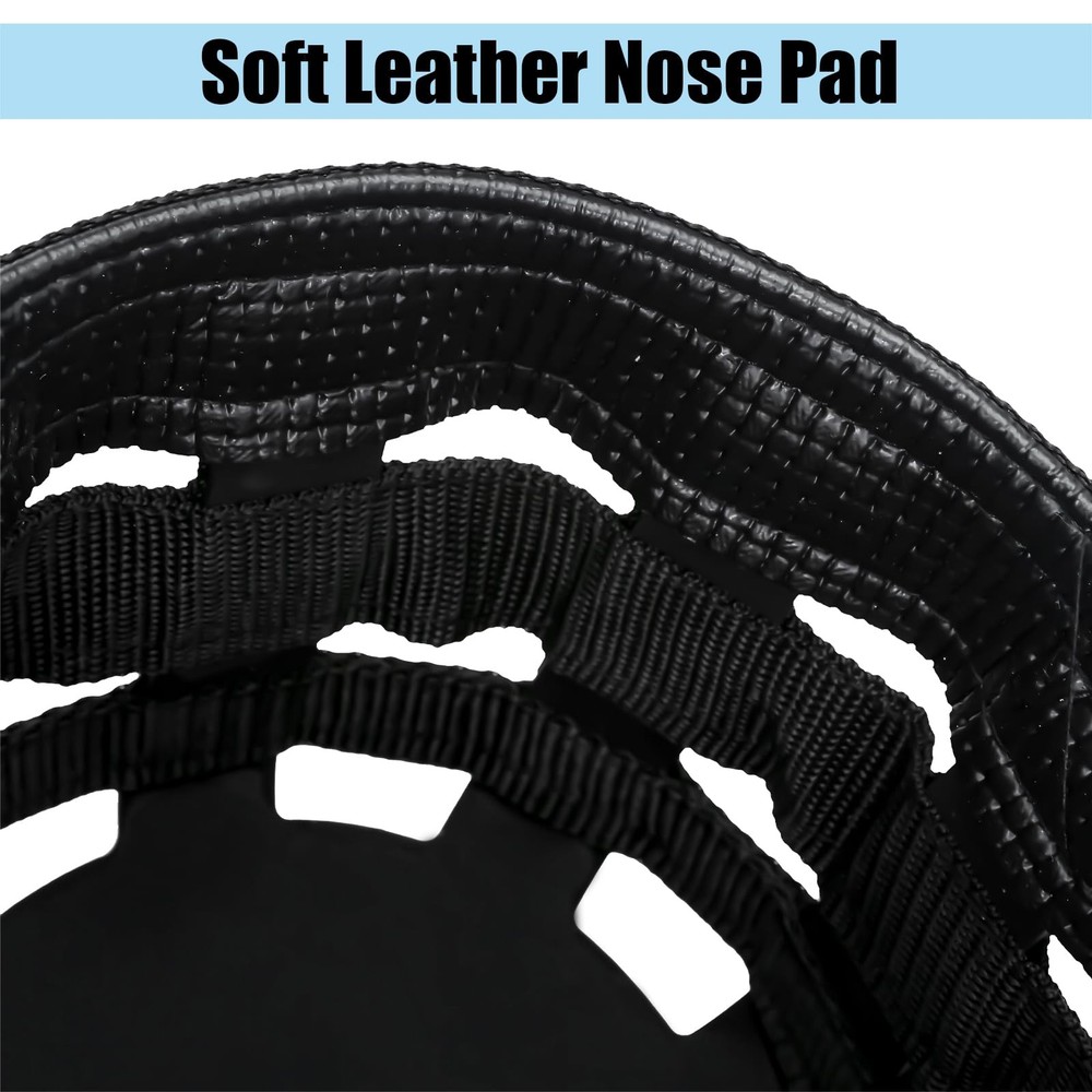 Durable Ventilated Grazing Muzzle with Attached Breakaway Halter - Lightweigh...