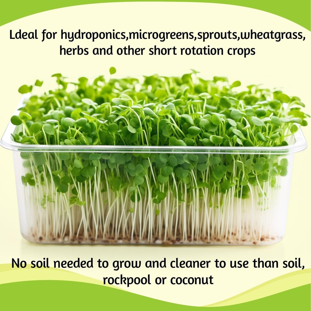 Hokoad 10"x197" Hydroponic Jute Grow Pads Microgreens Sprouting Mat Tray