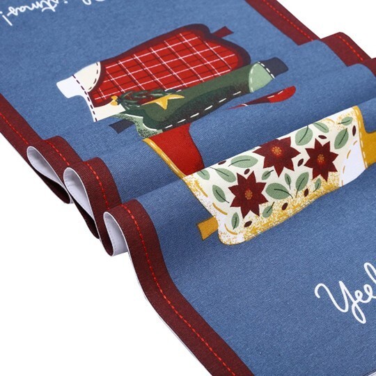 St. Nicholas Square Yeehaw Christmas Table Runner - 36" ~ NWT ~ cowboy boots