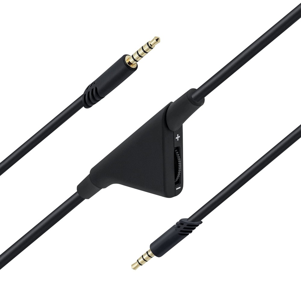 Mcbazel 2M 6.5 Feet Replacement Headset Cable with Volume 2 meters, Black