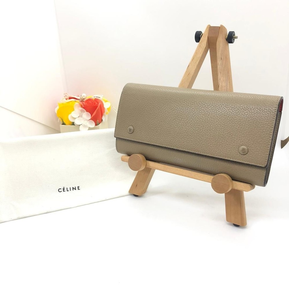 CELINE Large Flap Multi Function Long Wallet From Japan
