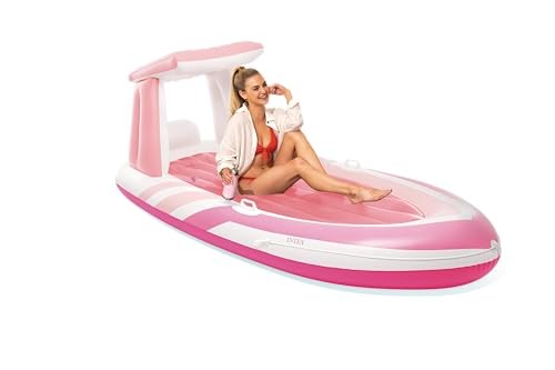 Pink Paradise Boat Float : Inflatable Pool Float – Perfect for Pool Parties –