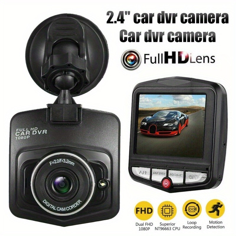 1080P Universal Dashboard Camera 2.2" LCD with 24/7 Parking Surveillance