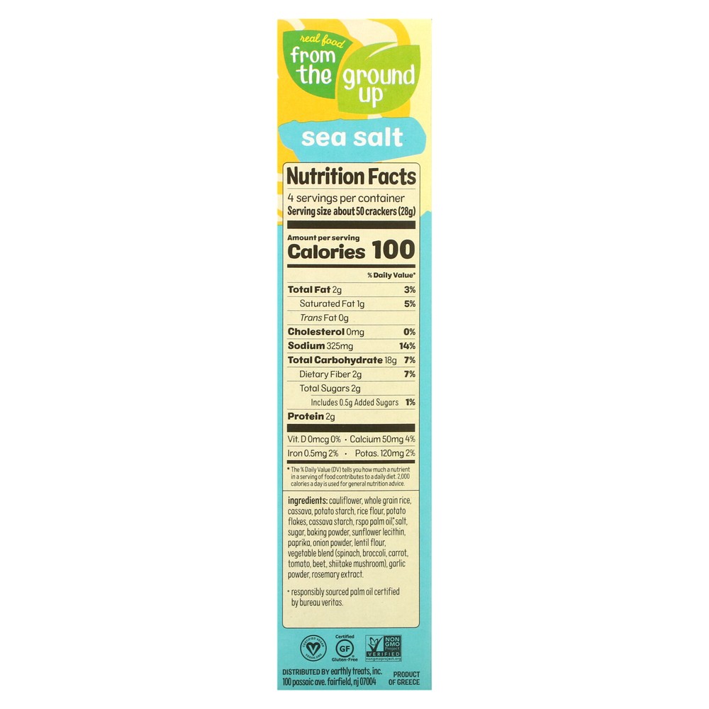 Cauliflower Crackers, Sea Salt, 4 oz (113 g)