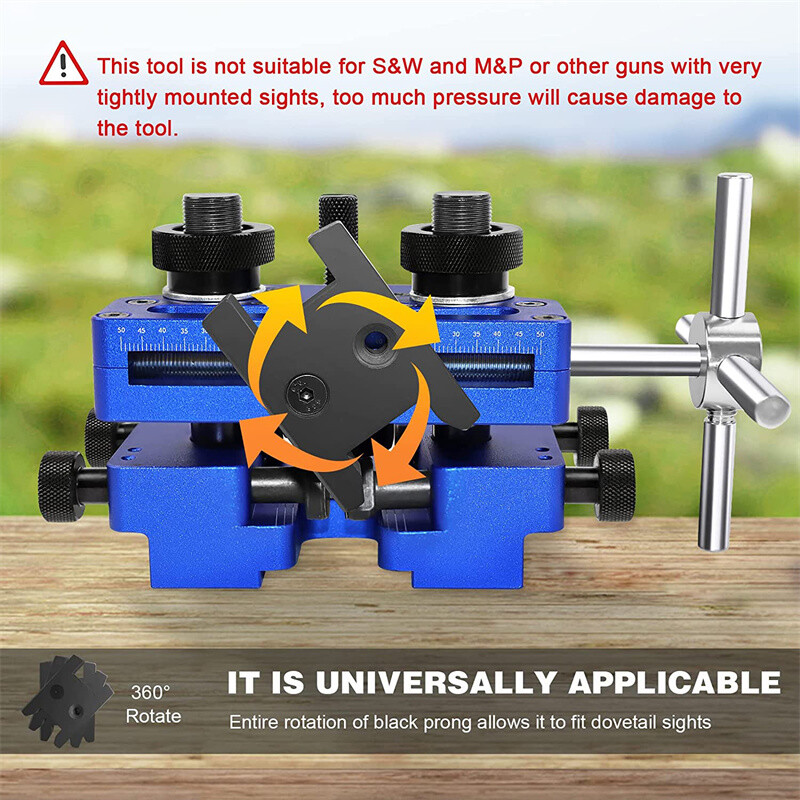 Universal Handgun Front Rear Sight Pusher Tool for 1911 Glock Sig Springfield