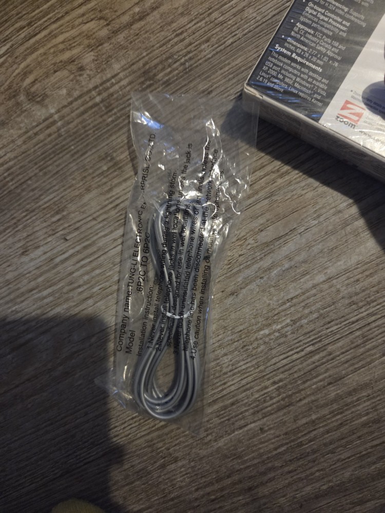 Zoom Model 3095 USB Modem. 56K V.92/V.90 For Windows Mac Linux -New Open Box