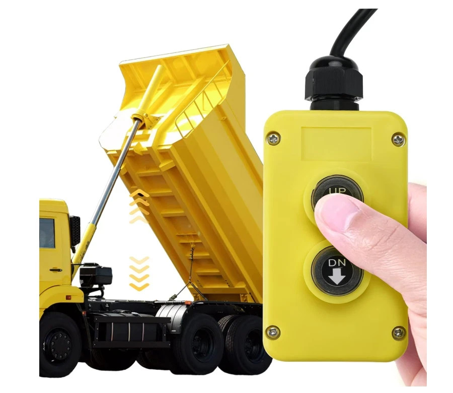 4 Wire Dump Trailer Remote Control Switch for Hydraulic Pump, 12V DC Double Acti