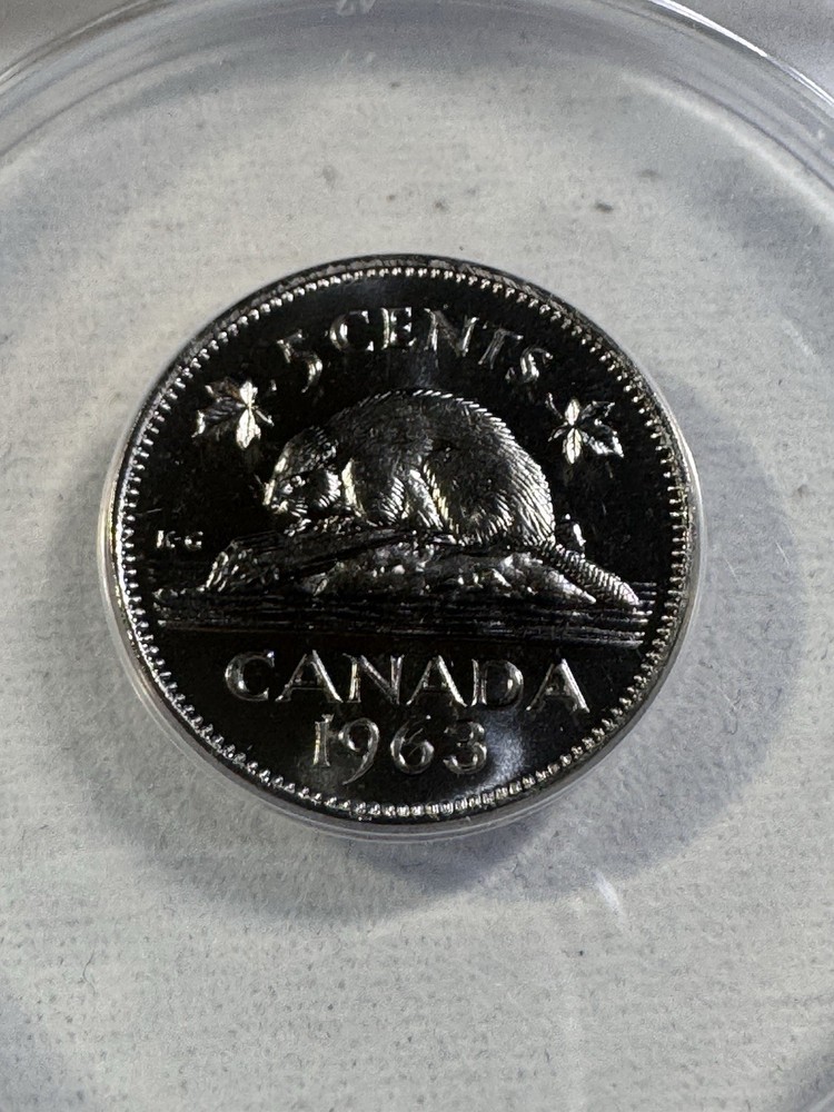 1963 Canada 5 Cents Proof Like Graded MS 67 by ANACS