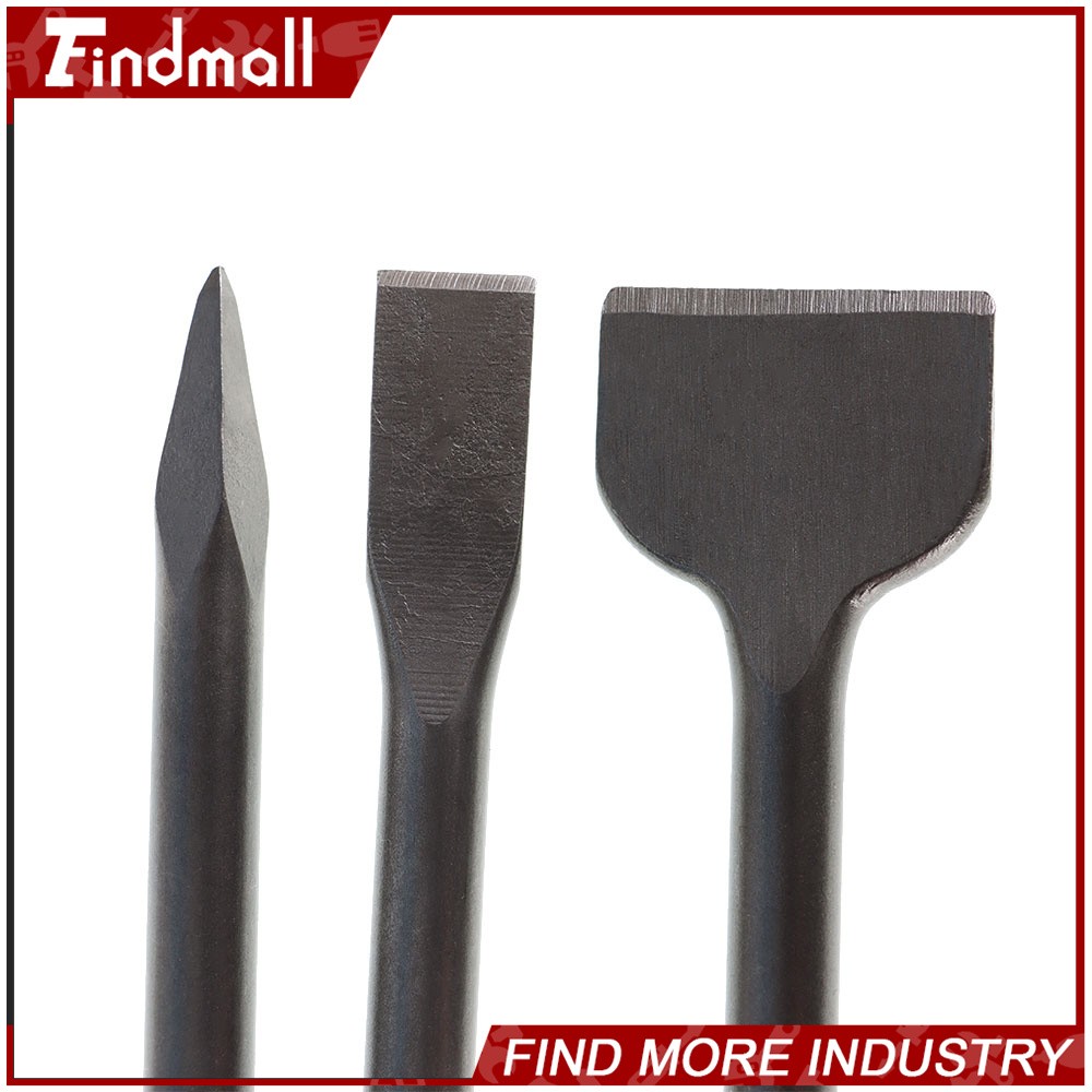 Findmall 6Pcs Concrete Drill Bit Set Rotary Hammer Bits Chisel With Point Chisel