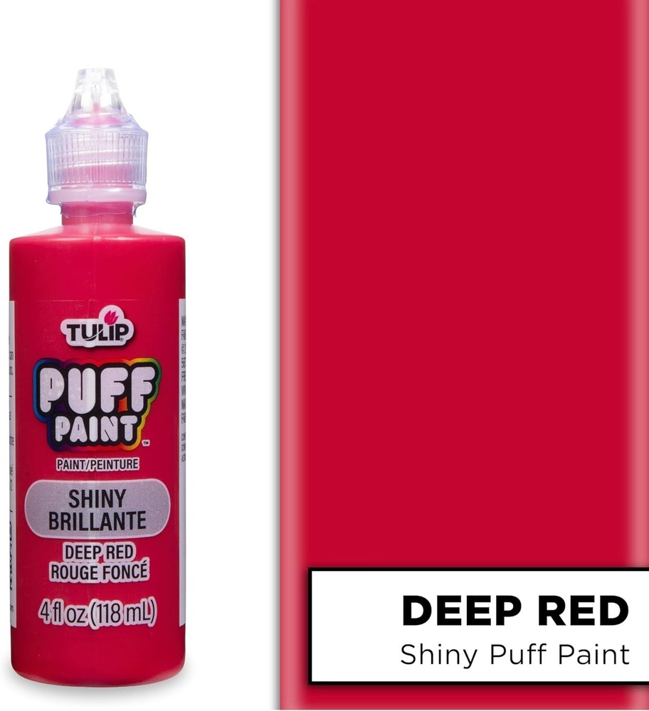 Deep Red Dimensional Fabric Paint 4oz - Perfect for Creative Crafts & Projects