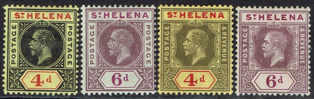 ST HELENA 1912 KGV BOTH KEY TYPE SETS