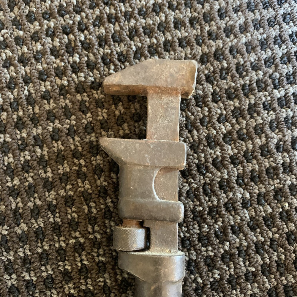 Vintage Pipe Wrench Adjustable Monkey Wrench 8 Inches