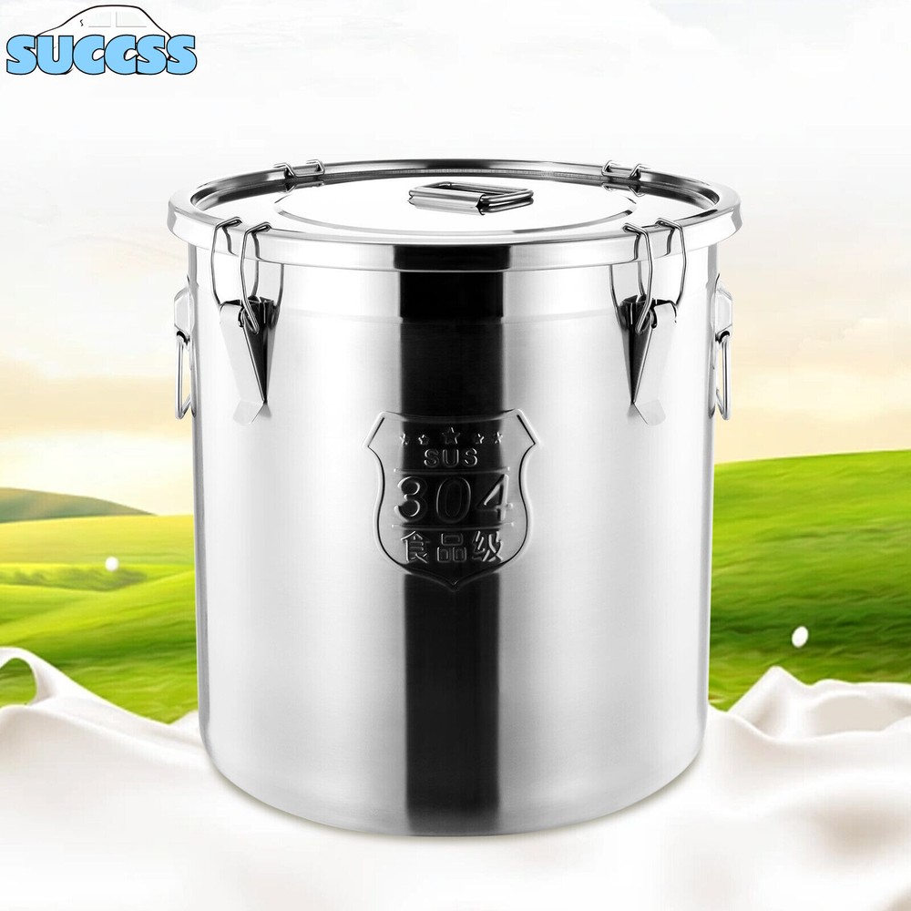 48L Stainless Steel Airtight Container Rice Cereal Grain Container Storage Box