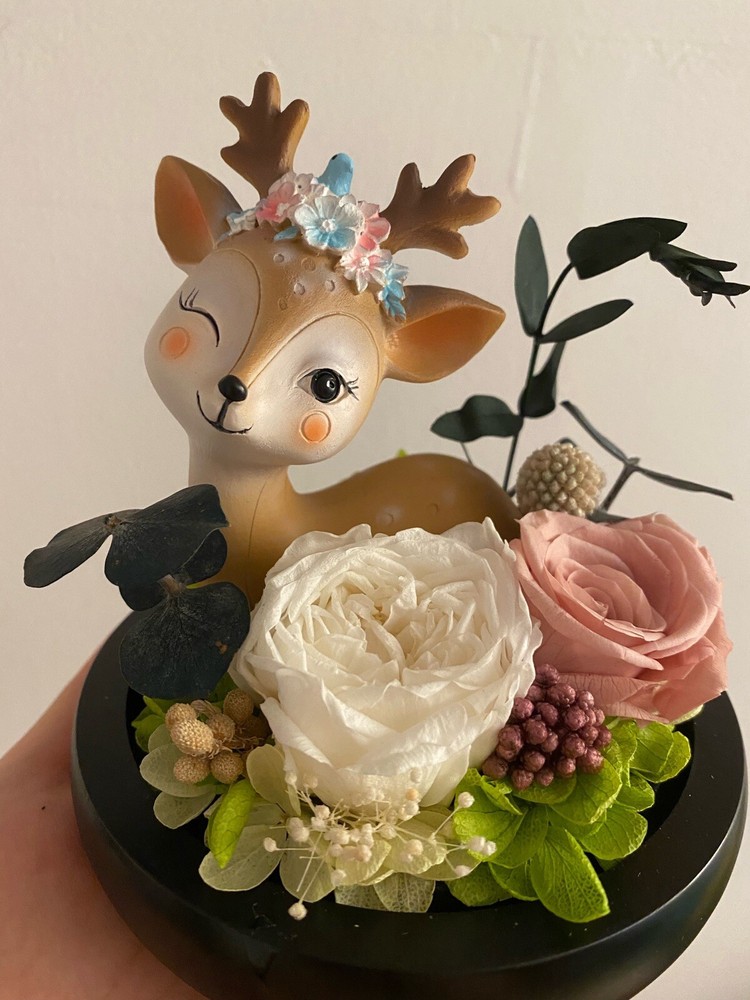 Gift Deer Floral Decor Forever Flower Handmade