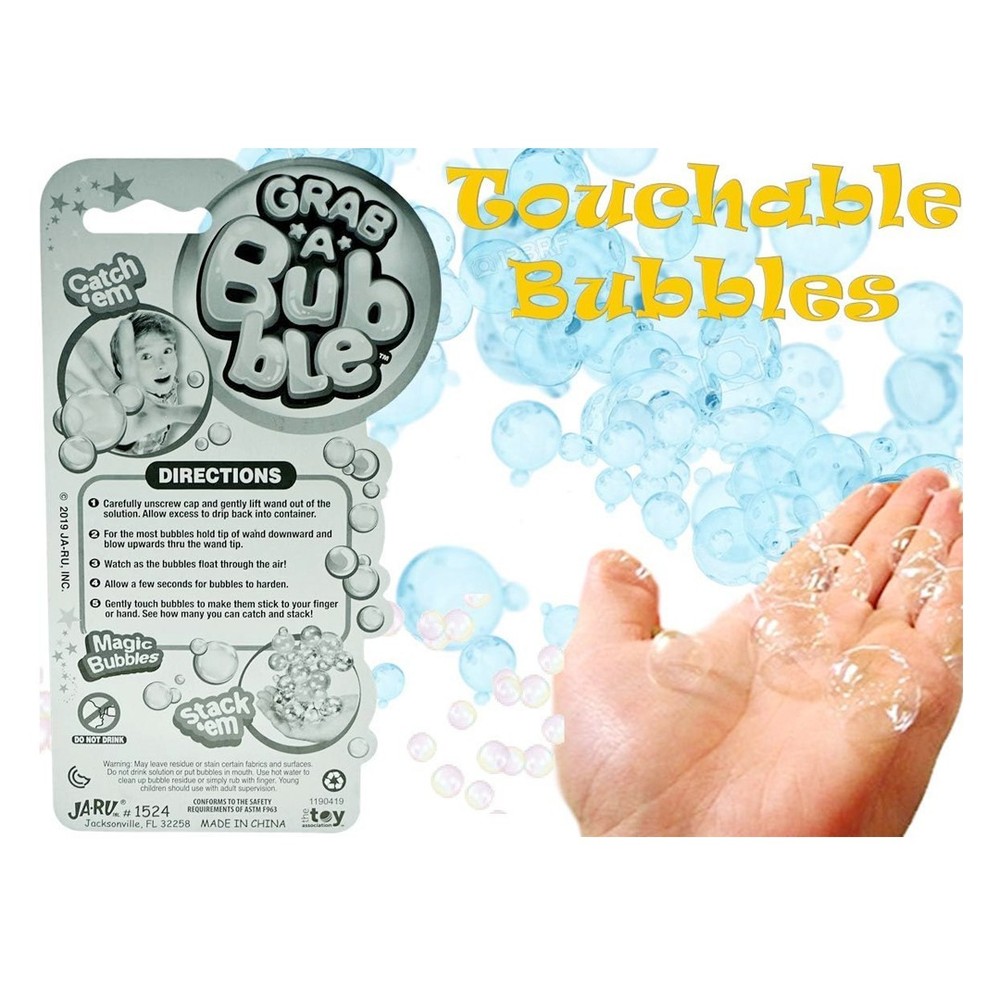 JA-RU Grab a Bubble-Touchable Mini Bubbles Wand Toy (2 Pack Assorted Colors). Ou