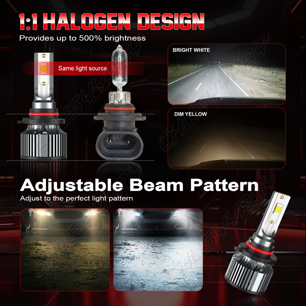 2x 9012 LED Headlight High/Low Beam 6500K Bulbs For Cadillac ATS 2013 2014-2019