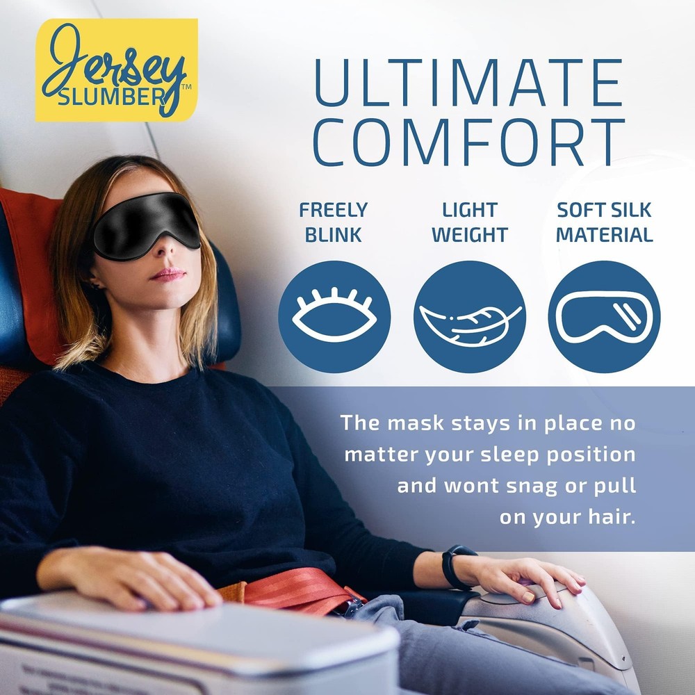 100% Silk Sleep for Men Side Sleeper - Light Blocking Eye for Sleeping, Zero ...