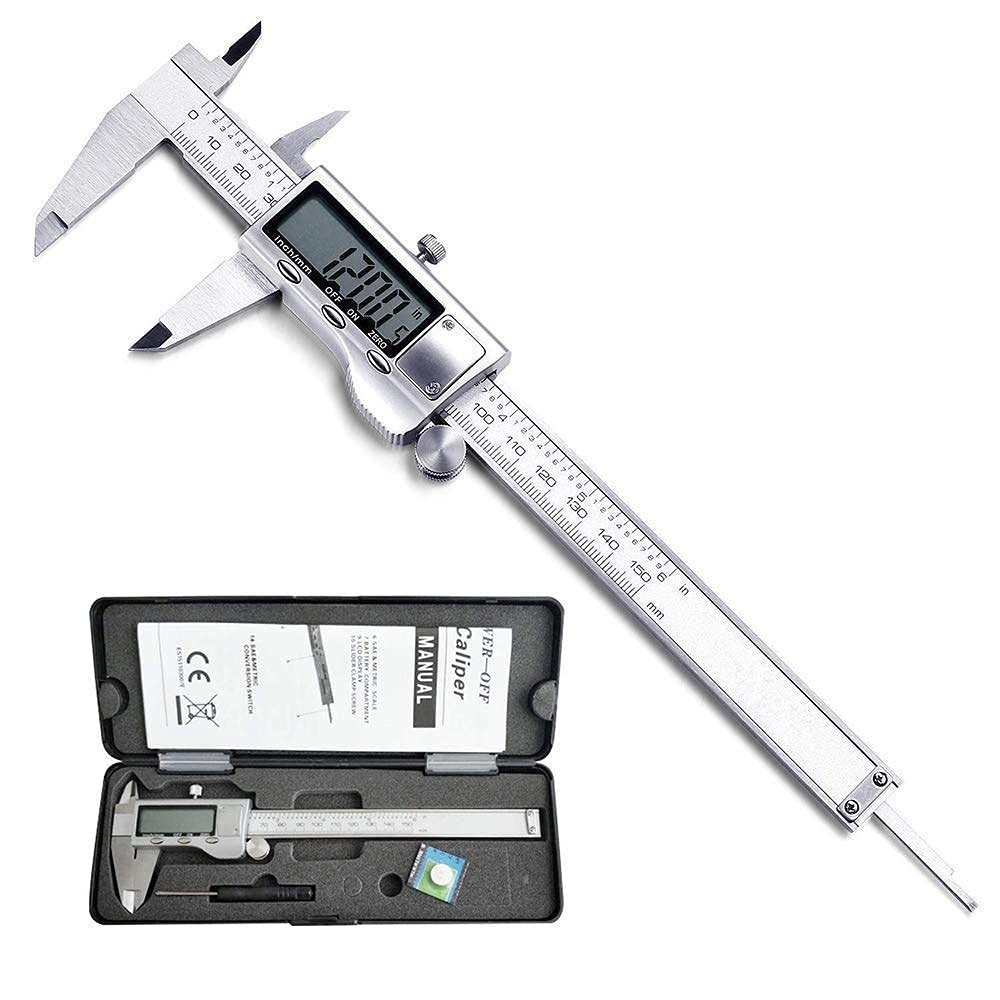 Precision Digital Caliper - Large LCD Screen, Waterproof Stainless Steel