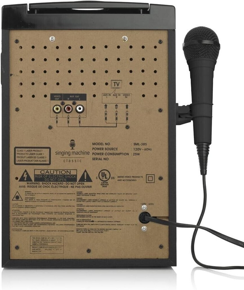 SINGING MACHINE SML385 KARAOKE SYSTEM W/ LED DISCO LIGHTS *DISTRESSED PKG