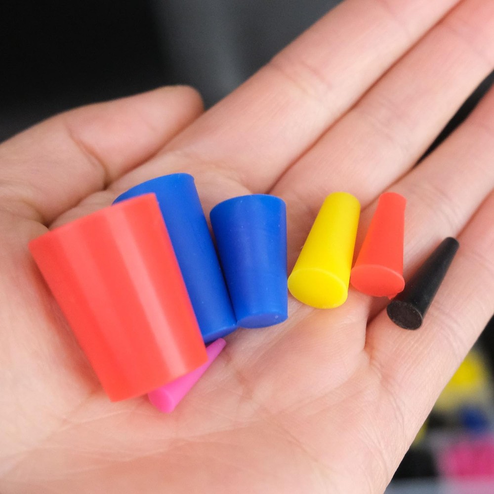 130 Pcs 8 Sizes Silicone Rubber Stoppers High Temp Protective Tapered Plug