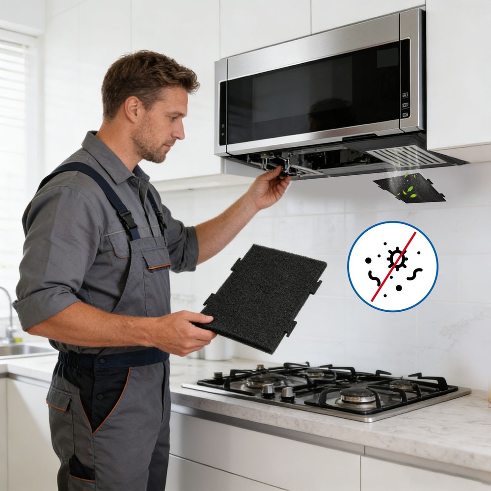 6PCS Microwave Charcoal Filter Replacement for KMLS311HS, WML55011HS, WML75011HZ